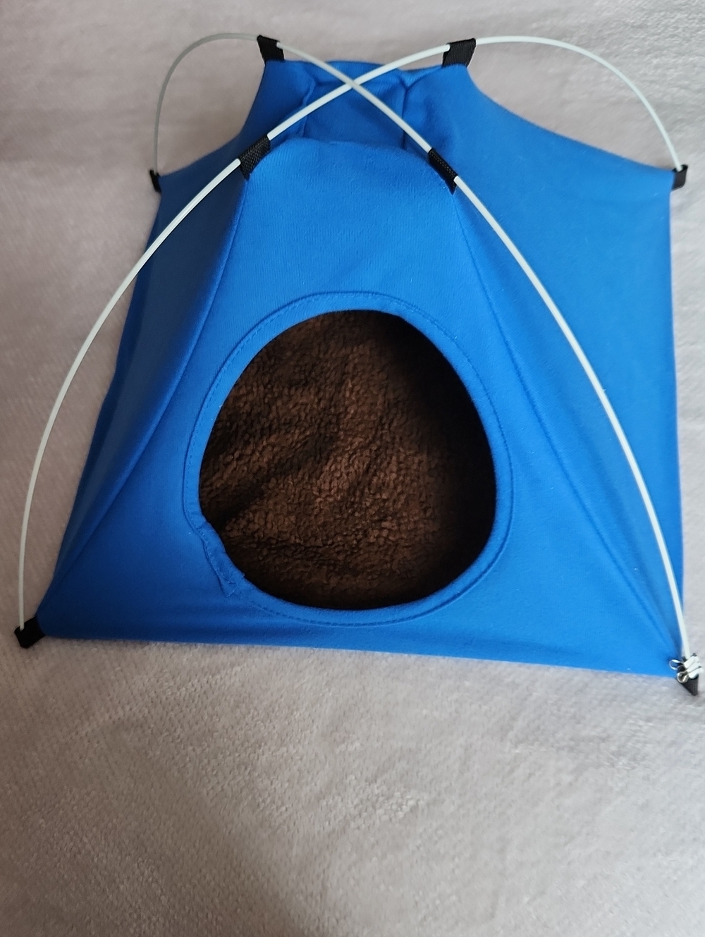 Blue Pet Hideaway Tent - Comfort Cave for Small Pets